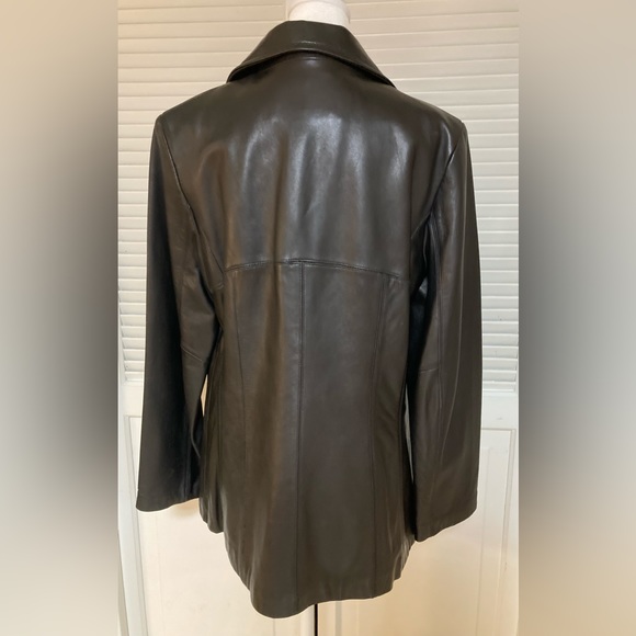 EUC Nine West Leather Jacket Size Medium - Picture 5 of 11
